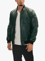 Bomber Jacket In Stylish Olive Green