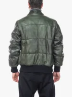 Boston Olive Green Down Jacket With Hooded