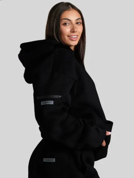 Comfort Airplane Hoodie Black