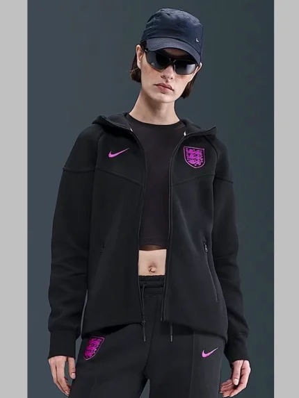 England Nike Tech Windrunner Football Black Hoodie