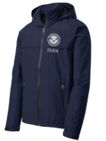 FEMA Blue Hooded Jacket - Rain Coat