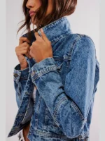 Free People Rumors Blue Denim Jacket