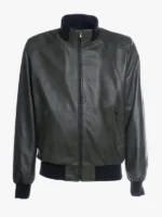 Genuine Leather Olive Bomber Jacket