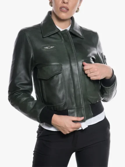 Pilot Green Jacket For Women