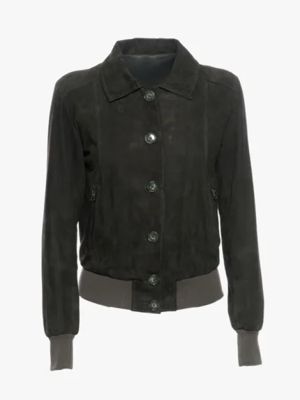 Women's Polo Green Bomber Jacket