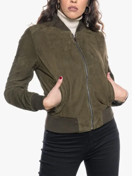 Malesia Women's Bomber Jacket in Green