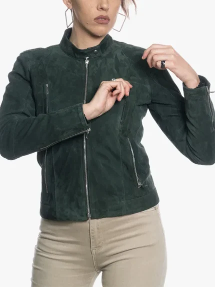 Zara Bis Women's Green Suede Jacket