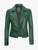 Green Jacket Women Motorcycle