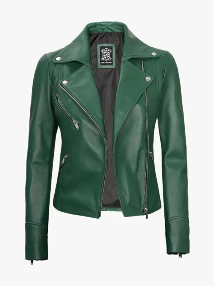 Green Jacket Women Motorcycle