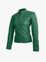 Green Quilted Jacket For Women