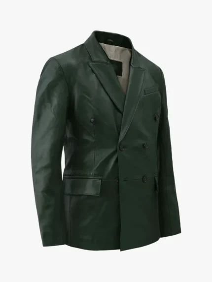 Green Vintage Blazer Leather