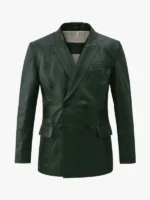 Green Vintage Leather Blazer