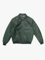 Kashani Emerald Green Lambskin Bomber Jacket