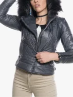 Blue Vintage Down Jacket Lasmara