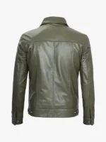 Men Fernando Olive Green Real Trucker Leather Jacket
