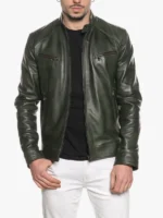 Men Uo6 Green Snap-Tab Jacket