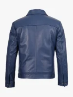 Men's Blue Classic Leather Jacket