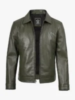 Men's Classic Shirt Collar Leather Jacket