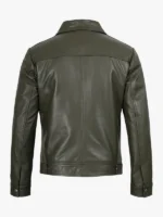 Men's Classic Shirt Collar Olive Green Jacket