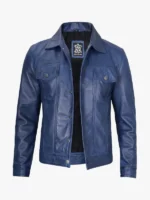 Mens Blue Trucker Jacket