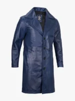 3/4 Length Leather Coat for Men