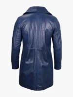 Blue Leather Coat for Men