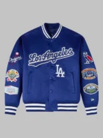 OVO x New Era x MLB Dodgers Varsity Blue Jacket