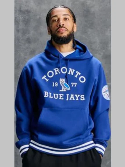 OVO x New Era x MLB Toronto Hoodie Blue Jas