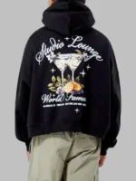 Pacsun Studio Lounge Cropped Black Hoodie