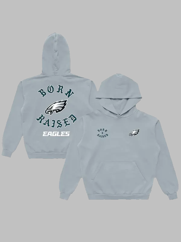 Philadelphia Eagles Born x Raised Grey Hoodie Philadelphia Eagles Born x Raised Grey Hoodie