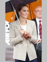 Princess Of Wales Kate Middleton Blaze Pinstriped