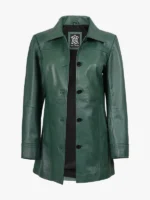 Real Green Coat - 34 length Jacket For Women