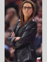 Stephanie White Black Indiana Fever Leather Jacket