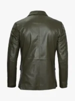 Stylish Men’s Olive Blazer in Leather