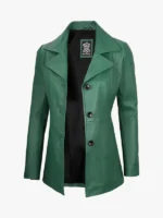 Three Button Green Blazer For Womrn
