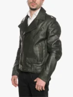 Three Pockets Green Men Jacket