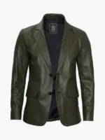 Two Button Leather Blazer Men’s Style