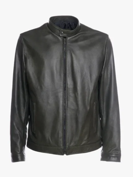 U010 Men’s Green Leather Jacket