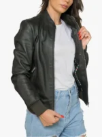 Vittoria Women's Green Bomber Jacket 