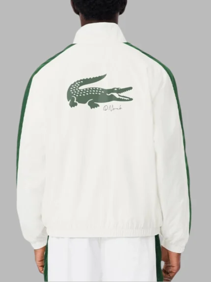 Wimbledon 2025 Novak Djokovic 26 Lacoste Jacket White