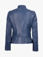 Blue Biker Jacket Women