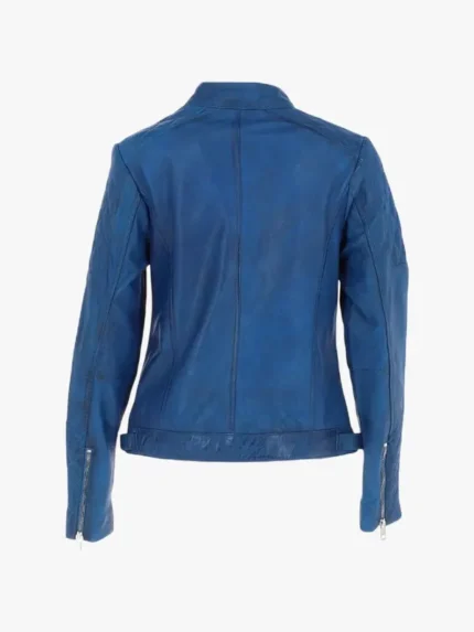 Women’s Blue Biker Jacket