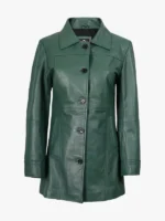 Womens Real Green Coat-34 length Jacket