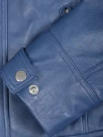 Lambskin Blue Quilted Jacket women