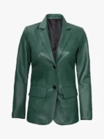 Women's Two Button Green Blazer