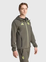 2025 Adidas Real Madrid Vis Tech Travel Jacket Green