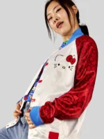 50th Anniversary Hello Kitty Bomber Jacket White and Red