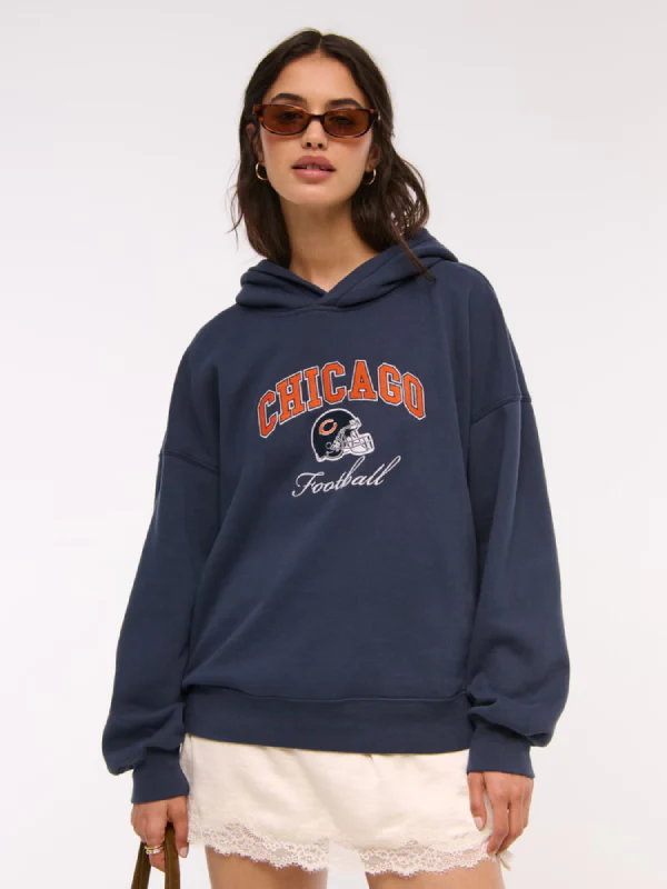 Abercrombie Chicago Bears Sunday Hoodie Blue Abercrombie Chicago Bears Sunday Hoodie Blue