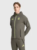 Adidas Real Madrid 2025 Vis Tech Travel Jacket Green