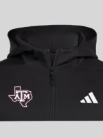 Adidas Texas A&M Aggies Player Travel ZNE Black Hoodie